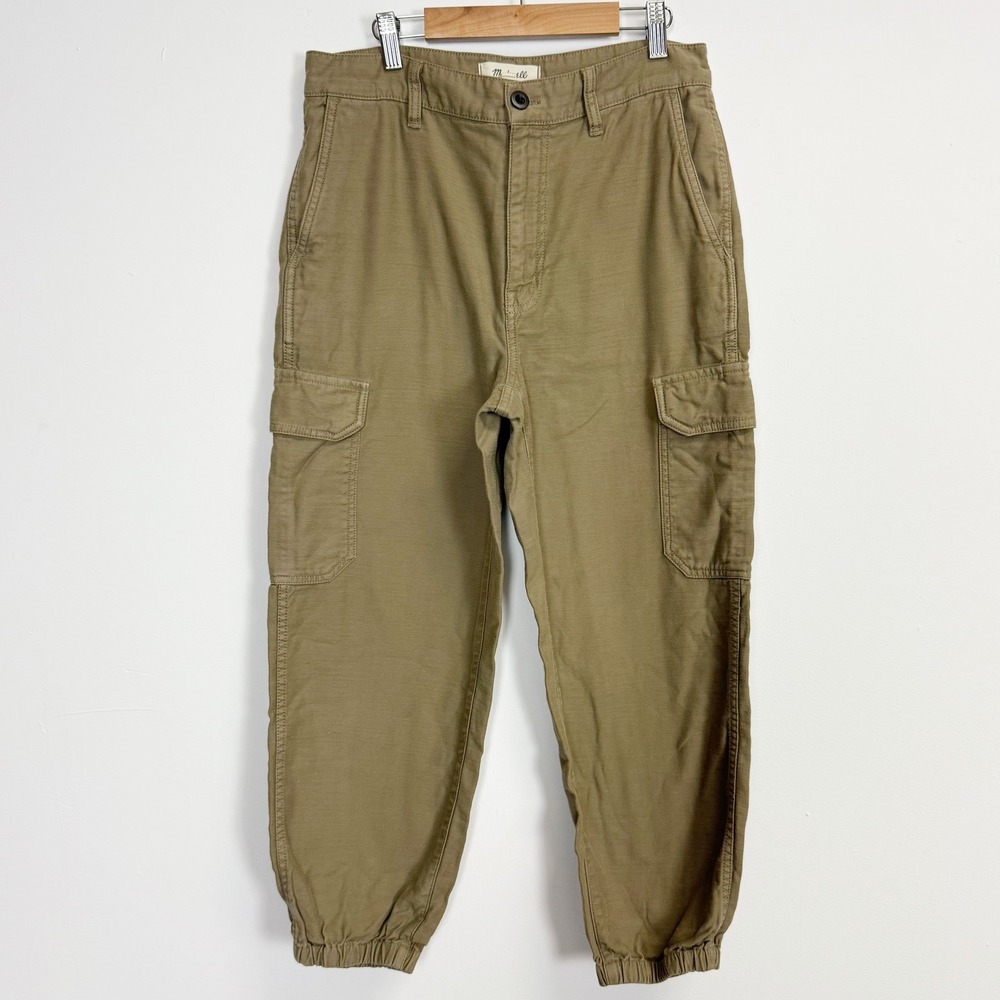 Madewell Pants Womens 26 Khaki High Rise Cargo Utility Jogger Cotton AFT711